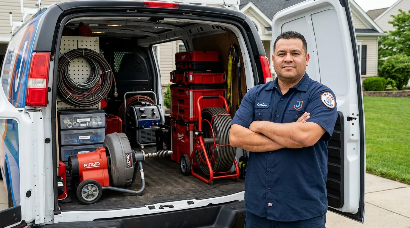 Professional drain cleaning equipment and Johns Plumbing LLC plumber in Hailey