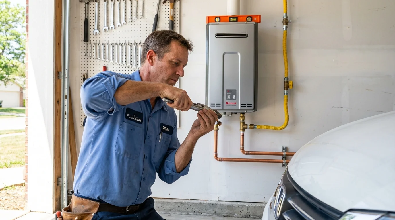 Tankless water heater installation by a Johns Plumbing LLC plumber in Hailey